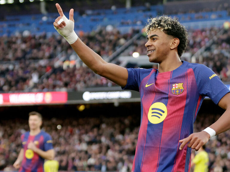 Yamal hits 1st career hat-trick in Barcelona's victory over ...