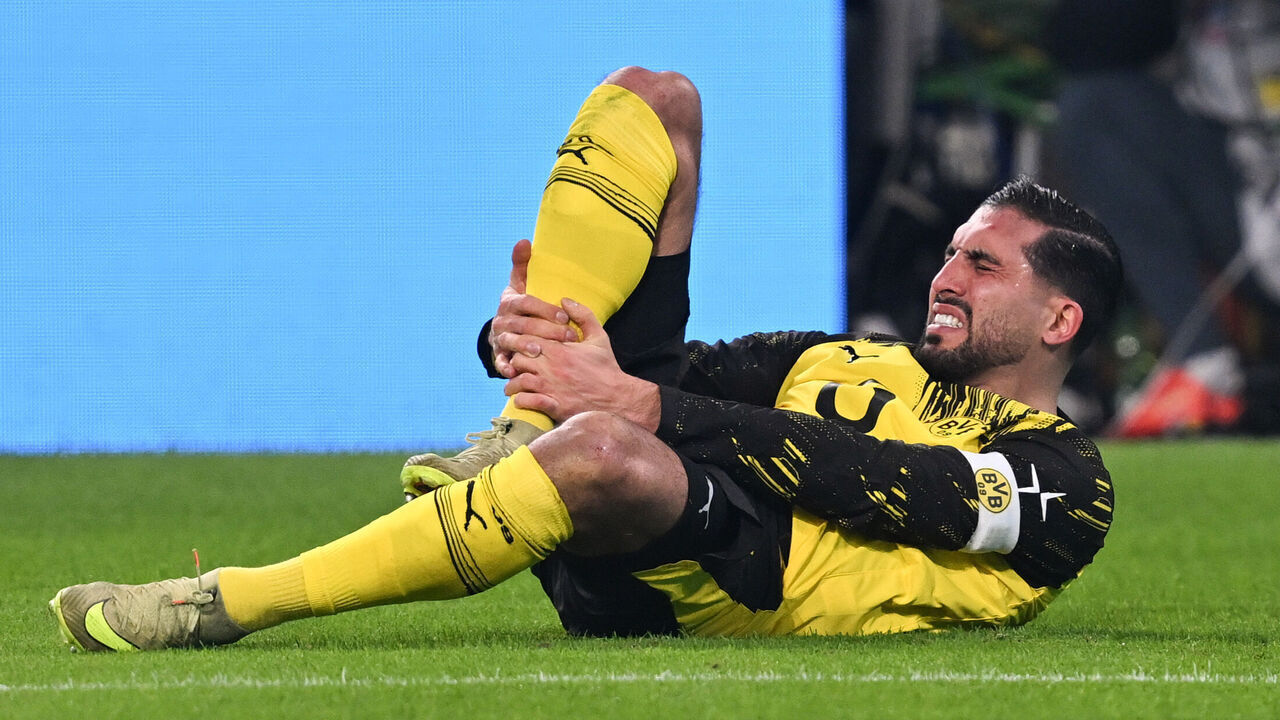 28 February 2026, Dortmund: Borussia Dortmund captain Emre Can could miss the rest of the season and even the 2026 World Cup if the severity of the injury he suffered during the Bundesliga match against Bayern Munich is confirmed. Photo: David Inderlied/dpa