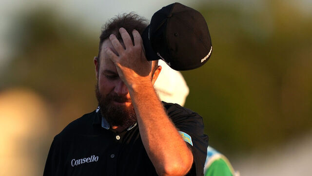 PALM BEACH GARDENS, FLORIDA - MARCH 01: Shane Lowry of Ireland reacts on the 18th green during the final round of the Cognizant Classic 2026 at PGA National Resort And Spa on March 01, 2026 in Palm Beach Gardens, Florida.