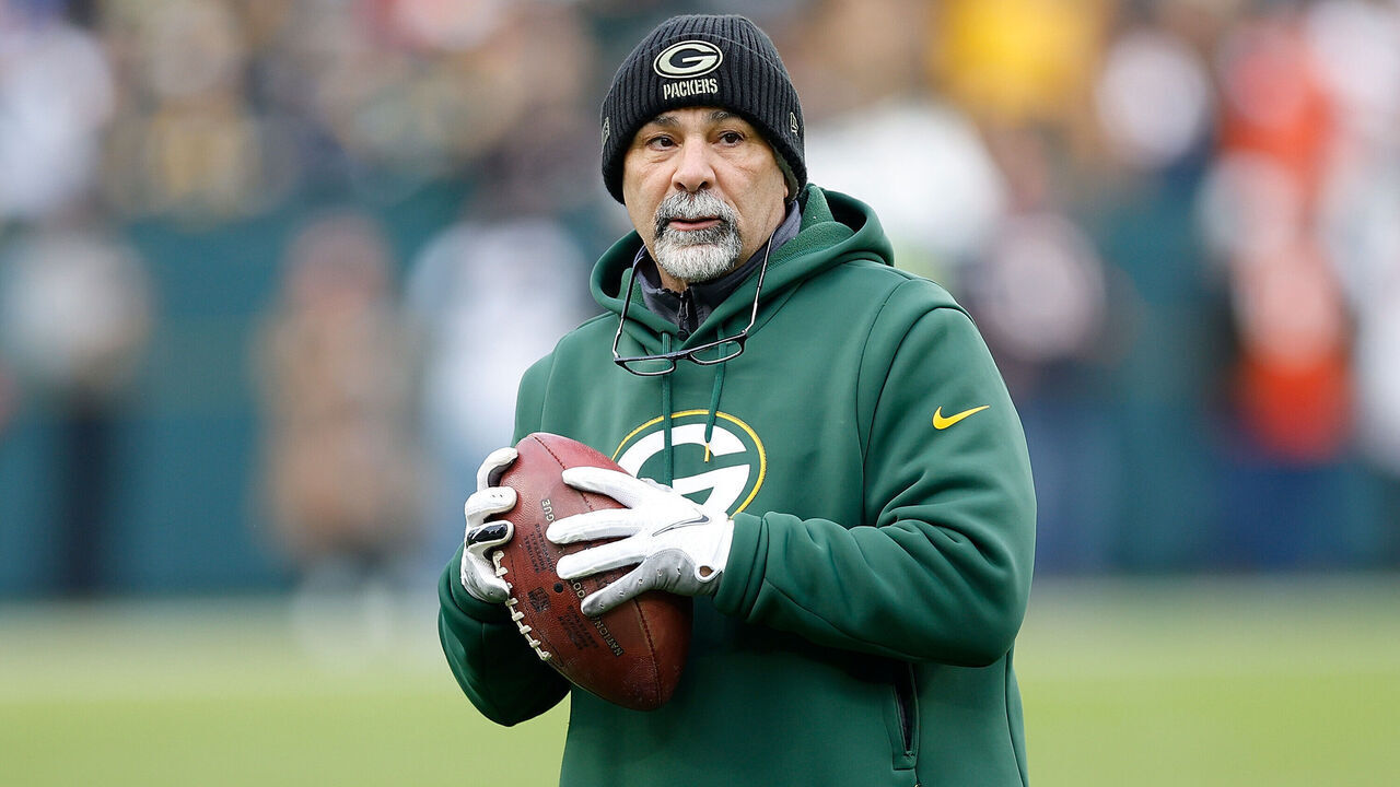 GREEN BAY, WISCONSIN - JANUARY 07: Assistant head coach and special teams coordinator Rich Bisaccia of the Green Bay Packers looks on before the game between the Green Bay Packers and Chicago Bears at Lambeau Field on January 07, 2024 in Green Bay, Wisconsin.