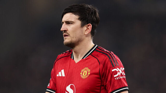 LIVERPOOL, ENGLAND - FEBRUARY 23: Harry Maguire of Manchester United during the Premier League match between Everton and Manchester United at Hill Dickinson Stadium on February 23, 2026 in Liverpool, England.