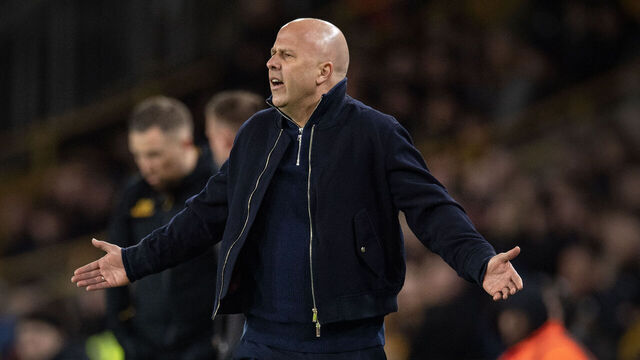 WOLVERHAMPTON, ENGLAND - MARCH 4: Liverpool manager Arne Slot during the Premier League match between Wolverhampton Wanderers and Liverpool at Molineux on March 4, 2026 in Wolverhampton, England.