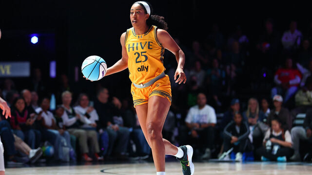 MEDLEY, FLORIDA - FEBRUARY 06: Monique Billings #25 of the Hive dribbles the ball against the Breeze during the third quarter of the Unrivaled 2026 game at Sephora Arena on February 06, 2026 in Medley, Florida.