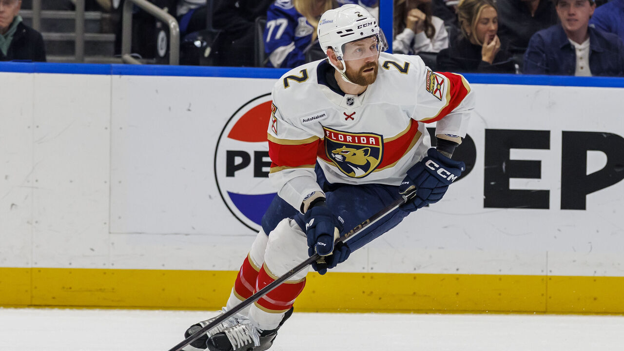 TAMPA, FL - FEBRUARY 5: Jeff Petry #2 of the Florida Panthers against the Tampa Bay Lightning at Benchmark International Arena on February 5, 2026 in Tampa, Florida.