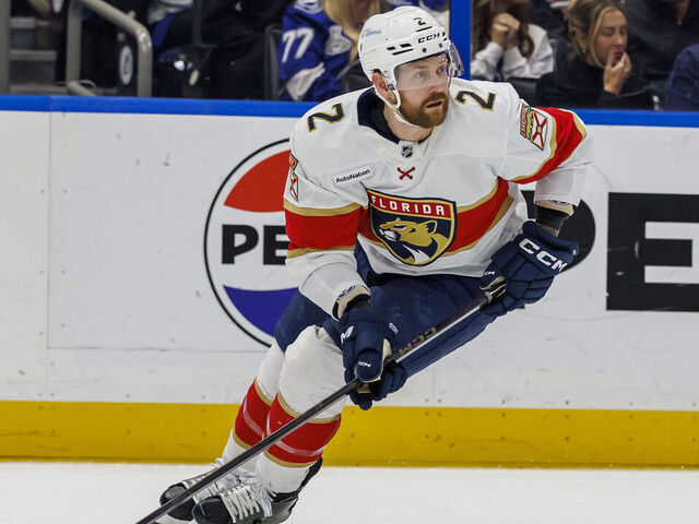 TAMPA, FL - FEBRUARY 5: Jeff Petry #2 of the Florida Panthers against the Tampa Bay Lightning at Benchmark International Arena on February 5, 2026 in Tampa, Florida.