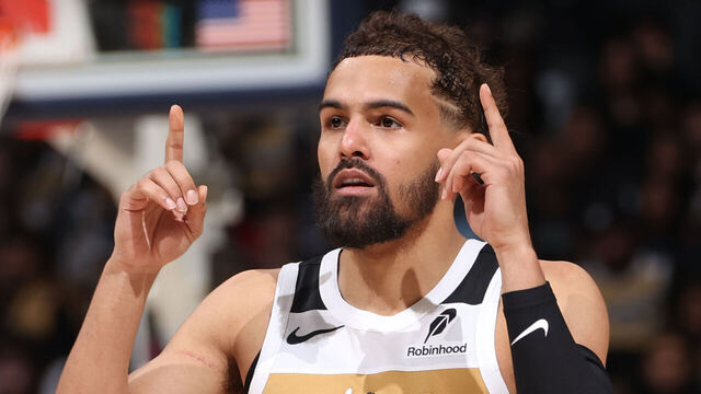 WASHINGTON, DC - MARCH 5: Trae Young #3 of the Washington Wizards looks on during the game against the Utah Jazz on March 5, 2026 at Capital One Arena in Washington, DC. Mandatory Copyright Notice: Copyright 2026 NBAE