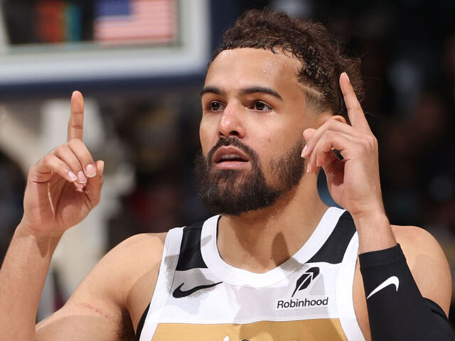 WASHINGTON, DC - MARCH 5: Trae Young #3 of the Washington Wizards looks on during the game against the Utah Jazz on March 5, 2026 at Capital One Arena in Washington, DC. Mandatory Copyright Notice: Copyright 2026 NBAE