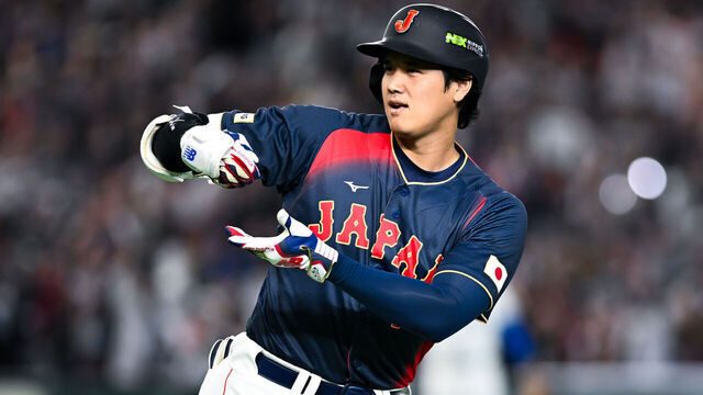 TOKYO, JAPAN - MARCH 06: Shohei Ohtani #16 of Team Japan celebrates after hits a grand slam in the second inning during the 2026 World Baseball Classic Pool C game between Japan and Chinese Taipei at Tokyo Dome on March 06, 2026 in Tokyo, Japan.