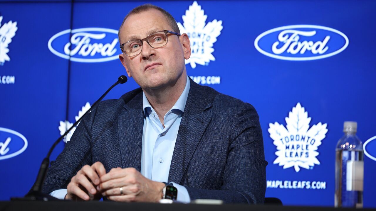 TORONTO. Brad Treliving Leafs GM addresses the media.New Toronto Maple Leafs head coach Craig Berube being introduced. (R.J.Johnston/Toronto Star) R.J. Johnston/Toronto Star (R.J. Johnston/Toronto Star via Getty Images)