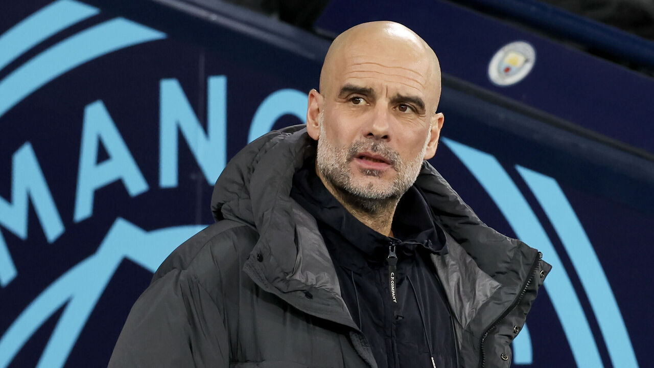 MANCHESTER, ENGLAND - MARCH 4: Manchester City manager Josep Guardiola walks out before the match during the Premier League match between Manchester City and Nottingham Forest at Etihad Stadium on March 4, 2026 in Manchester, United Kingdom.