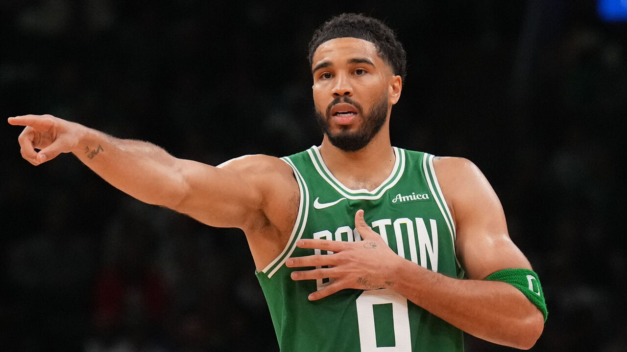 BOSTON, MA - MARCH 6: Jayson Tatum #0 of the Boston Celtics looks on during the game against the Dallas Mavericks on March 6, 2026 at TD Garden in Boston, Massachusetts. NOTE TO USER: User expressly acknowledges and agrees that, by downloading and/or using this Photograph, user is consenting to the terms and conditions of the Getty Images License Agreement. Mandatory Copyright Notice: Copyright 2026 NBAE