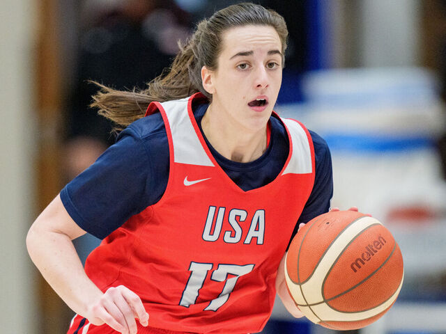 DURHAM, NORTH CAROLINA - DECEMBER 12: Caitlin Clark practices during the United States Women's Basketball Team training camp at Duke University on December 12, 2025 in Durham, North Carolina.
