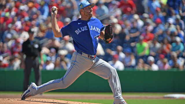 CLEARWATER, FLORIDA - MARCH 7: Max Scherzer #31 of the Toronto Blue Jays pitches during the first inning of a spring training game against the Philadelphia Phillies at BayCare Ballpark on March 7, 2026 in Clearwater, Florida.