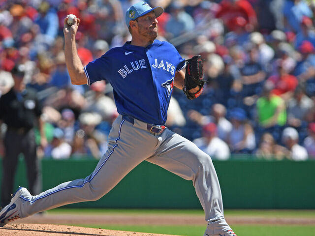 CLEARWATER, FLORIDA - MARCH 7: Max Scherzer #31 of the Toronto Blue Jays pitches during the first inning of a spring training game against the Philadelphia Phillies at BayCare Ballpark on March 7, 2026 in Clearwater, Florida.