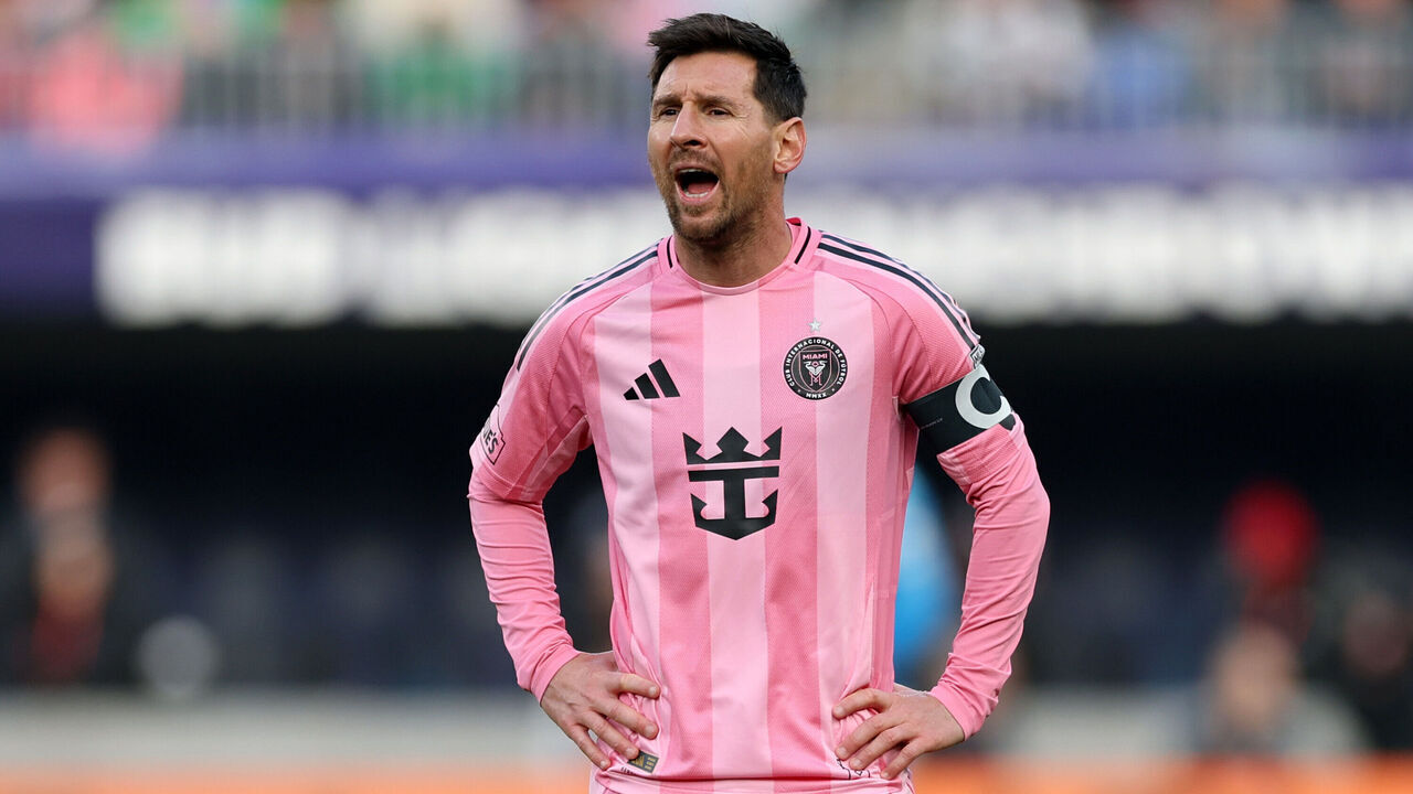BALTIMORE, MARYLAND - MARCH 07: Lionel Messi #10 of Inter Miami CF reacts during the MLS match between D.C. United and Inter Miami CF at M&T Bank Stadium on March 07, 2026 in Baltimore, Maryland.