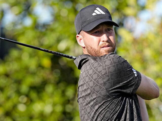 ORLANDO, FL - MARCH 07: PGA golfer Daniel Berger plays his tee shot on the 9th hole on March 7, 2026, during the third round of the Arnold Palmer Invitational presented by Mastercard at Arnold Palmer's Bay Hill Club & Lodge in Orlando, Florida.
