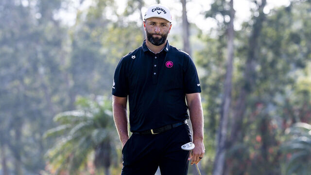 HONG KONG, CHINA - MARCH 8: Jon Rahm of Legion XIII reacts during day four of LIV Golf Hong Kong at Hong Kong Golf Club on March 8, 2026 in Hong Kong, China.