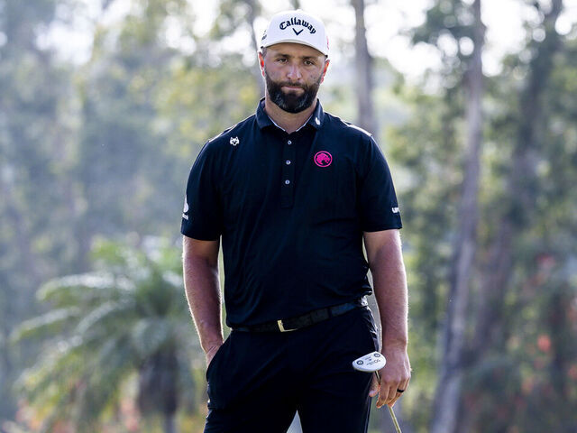 HONG KONG, CHINA - MARCH 8: Jon Rahm of Legion XIII reacts during day four of LIV Golf Hong Kong at Hong Kong Golf Club on March 8, 2026 in Hong Kong, China.