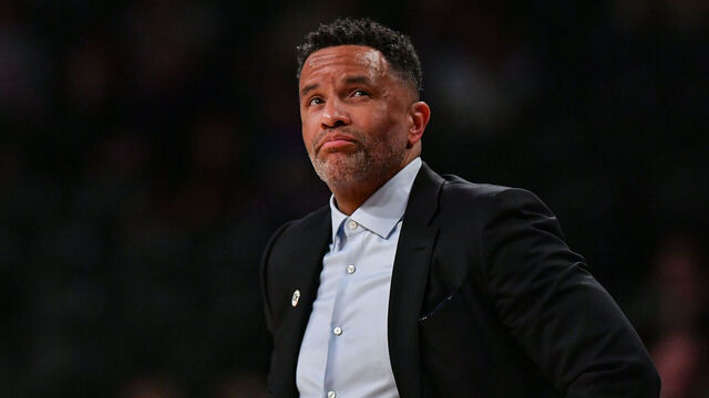 ATLANTA, GA - MARCH 04: Georgia Tech head coach Damon Stoudamire reacts during the college basketball game between the California Golden Bears and the Georgia Tech Yellow Jackets on March 4th, 2026 at Hank McCamish Pavilion in Atlanta, GA.