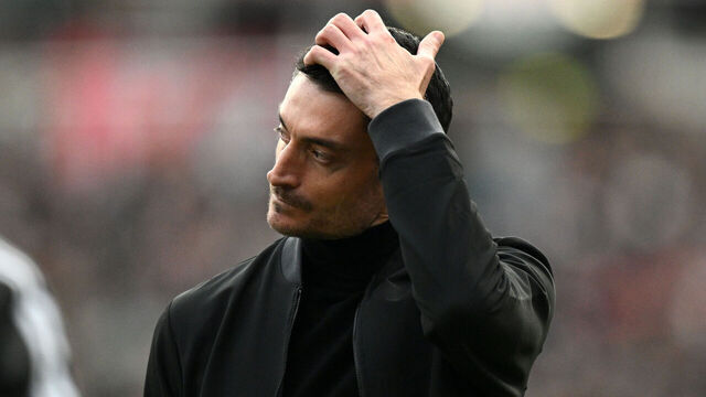 HAMBURG, GERMANY - MARCH 08: Albert Riera, Head Coach of Eintracht Frankfurt, looks on after the Bundesliga match between FC St. Pauli and Eintracht Frankfurt at Millerntor Stadium on March 08, 2026 in Hamburg, Germany.