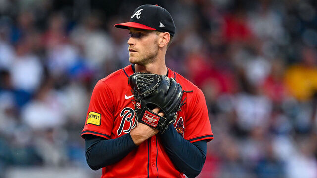 ATLANTA, GA - SEPTEMBER 26: Atlanta pitcher Joey Wentz (33) throws a pitch during the MLB game between the Pittsburgh Pirates and the Atlanta Braves on September 26th, 2025 at Truist Park in Atlanta, GA.