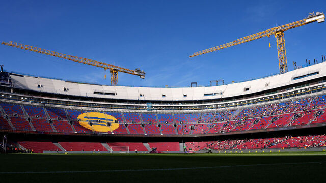 BARCELONA, SPAIN - FEBRUARY 22: General view inside the stadium prior to the LaLiga EA Sports match between FC Barcelona and Levante UD at Spotify Camp Nou on February 22, 2026 in Barcelona, Spain.