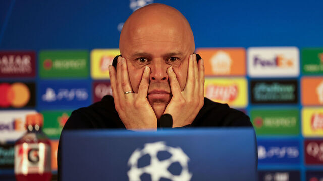 ISTANBUL, TURKEY - MARCH 10: Arne Slot, Manager of Liverpool, reacts as he speaks to the media in a post match press conference following the UEFA Champions League 2025/26 Round of 16 First Leg match between Galatasaray SK and Liverpool FC at Ali Sami Yen Spor Kompleksi on March 10, 2026 in Istanbul, Turkey.