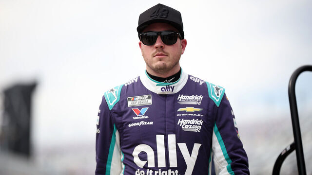 DAYTONA BEACH, FLORIDA - FEBRUARY 11: Alex Bowman, driver of the #48 Ally Chevrolet, walks the grid during practice for the NASCAR Cup Series Daytona 500 at Daytona International Speedway on February 11, 2026 in Daytona Beach, Florida.