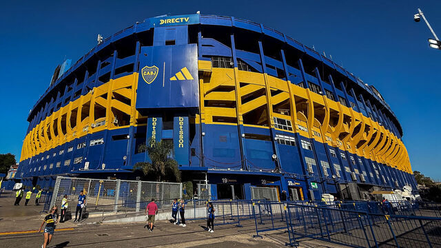 BUENOS AIRES, ARGENTINA - FEBRUARY 20: External view of Estadio Alberto J. Armando prior to a Torneo Apertura Mercado Libre 2026 match between Boca Juniors and Racing Club at Estadio Alberto J. Armando on February 20, 2026 in Buenos Aires, Argentina.