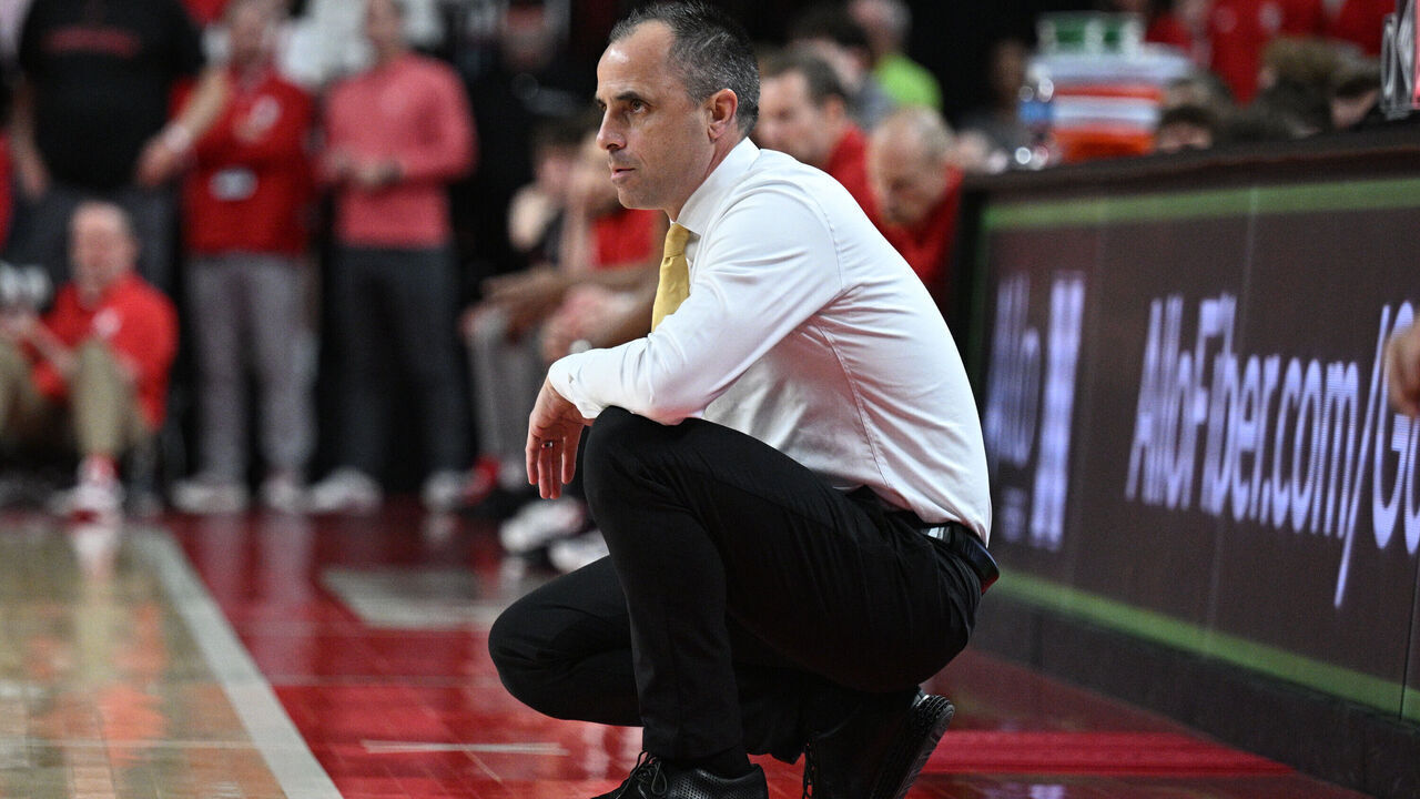 LINCOLN, NEBRASKA - MARCH 8: Head coach Ben McCollum of the Iowa Hawkeyes watches the action against the Nebraska Cornhuskers during the first half at Pinnacle Bank Arena on March 8, 2026 in Lincoln, Nebraska.