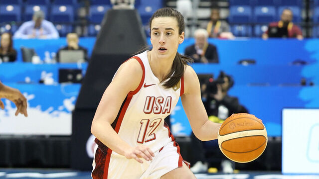 SAN JUAN, PR - MARCH 11: Caitlin Clark #12 of the USA Women's National Team looks to pass the ball during the game against Senegal during the 2026 FIBA World Cup Qualifying Tournament on March 11, 2026 at Coliseo Jose Miguel Agrelot in San Juan, Puerto Rico. Mandatory Copyright Notice: Copyright 2026 NBAE