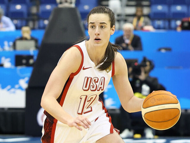 SAN JUAN, PR - MARCH 11: Caitlin Clark #12 of the USA Women's National Team looks to pass the ball during the game against Senegal during the 2026 FIBA World Cup Qualifying Tournament on March 11, 2026 at Coliseo Jose Miguel Agrelot in San Juan, Puerto Rico. Mandatory Copyright Notice: Copyright 2026 NBAE