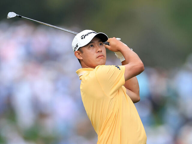 PONTE VEDRA BEACH, FLORIDA - MARCH 12: Collin Morikawa of the United States hits his second shot on the 10th hole during the first round of THE PLAYERS Championship 2026 at THE PLAYERS Stadium course at TPC Sawgrass on March 12, 2026 in Ponte Vedra Beach, Florida.