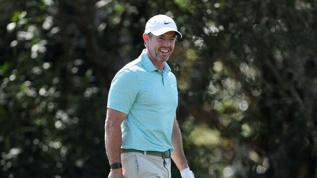 PONTE VEDRA BEACH, FLORIDA - MARCH 11: Rory McIlroy of Northern Ireland warms up on the range prior to THE PLAYERS Championship 2026 at THE PLAYERS Stadium course at TPC Sawgrass on March 11, 2026 in Ponte Vedra Beach, Florida.