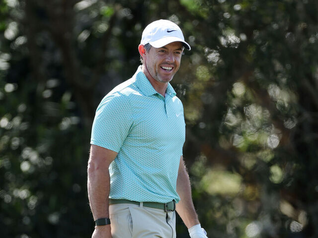PONTE VEDRA BEACH, FLORIDA - MARCH 11: Rory McIlroy of Northern Ireland warms up on the range prior to THE PLAYERS Championship 2026 at THE PLAYERS Stadium course at TPC Sawgrass on March 11, 2026 in Ponte Vedra Beach, Florida.