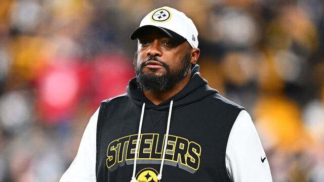 PITTSBURGH, PENNSYLVANIA - JANUARY 12: Head coach Mike Tomlin of the Pittsburgh Steelers looks on before the game against the Houston Texans at Acrisure Stadium on January 12, 2026 in Pittsburgh, Pennsylvania.