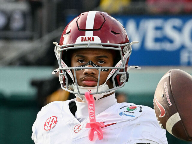 PASADENA, CA - JANUARY 01: WR Ryan Williams #2 of the Alabama Crimson Tide on the field during the Alabama Crimson Tide versus the Indiana Hoosiers College Football Playoff Quarterfinal at the Rose Bowl Presented by Prudential on January 1, 2026, at the Rose Bowl Stadium in Pasadena, CA.