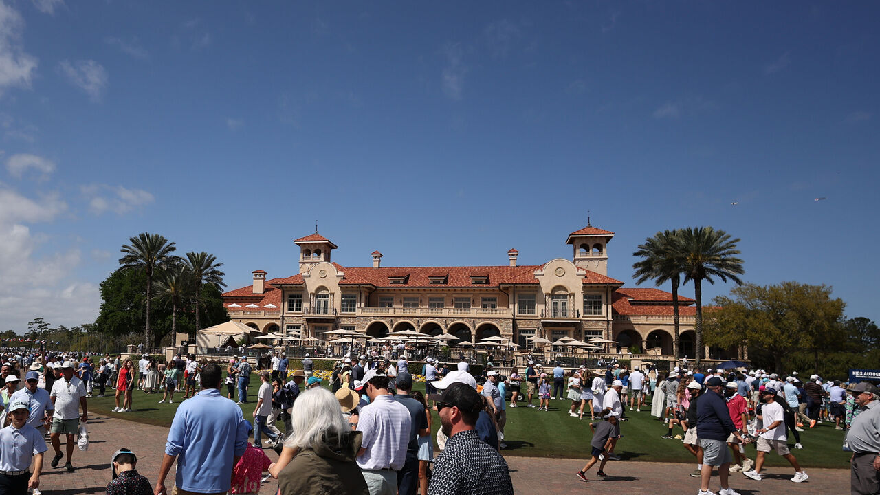 PONTE VEDRA BEACH, FLORIDA - MARCH 13: A general view of fans near the clubhouse during the second round of THE PLAYERS Championship 2026 at THE PLAYERS Stadium course at TPC Sawgrass on March 13, 2026 in Ponte Vedra Beach, Florida.