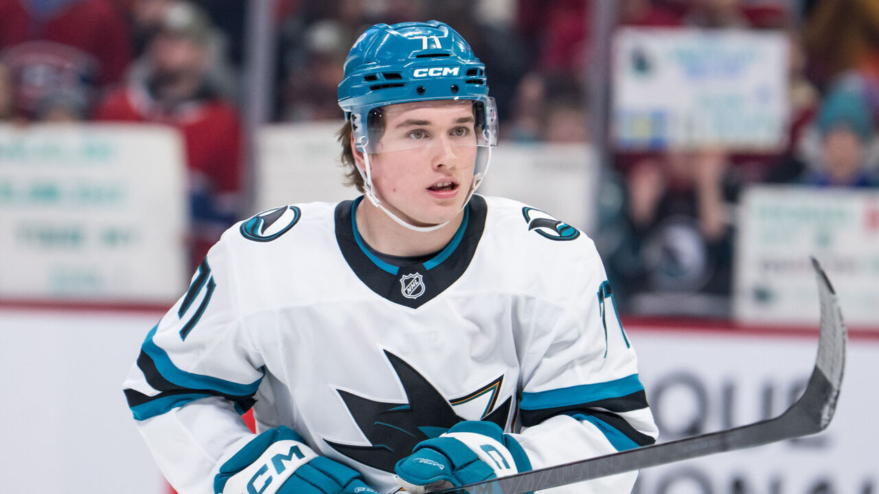 MONTREAL, QC - MARCH 14: Macklin Celebrini (71) of the San Jose Sharks skates during the warm-up period of the NHL game between the San Jose Sharks and the Montreal Canadiens on Mar 14, 2026, at the Bell Centre in Montreal, QC(Photo by Vincent Ethier/Icon