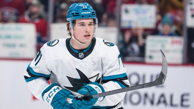 MONTREAL, QC - MARCH 14: Macklin Celebrini (71) of the San Jose Sharks skates during the warm-up period of the NHL game between the San Jose Sharks and the Montreal Canadiens on Mar 14, 2026, at the Bell Centre in Montreal, QC(Photo by Vincent Ethier/Icon