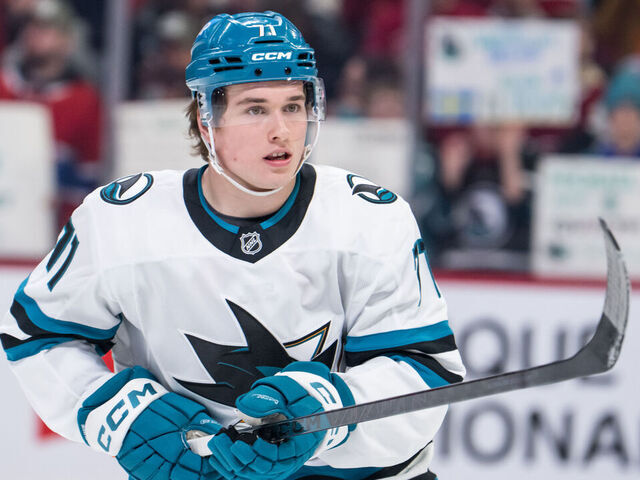 MONTREAL, QC - MARCH 14: Macklin Celebrini (71) of the San Jose Sharks skates during the warm-up period of the NHL game between the San Jose Sharks and the Montreal Canadiens on Mar 14, 2026, at the Bell Centre in Montreal, QC(Photo by Vincent Ethier/Icon