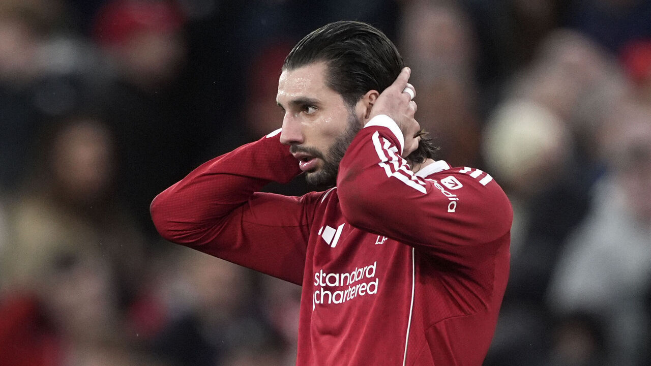 Liverpool's Dominik Szoboszlai reacts following the Premier League match at Anfield, Liverpool. Picture date: Sunday March 15, 2026.