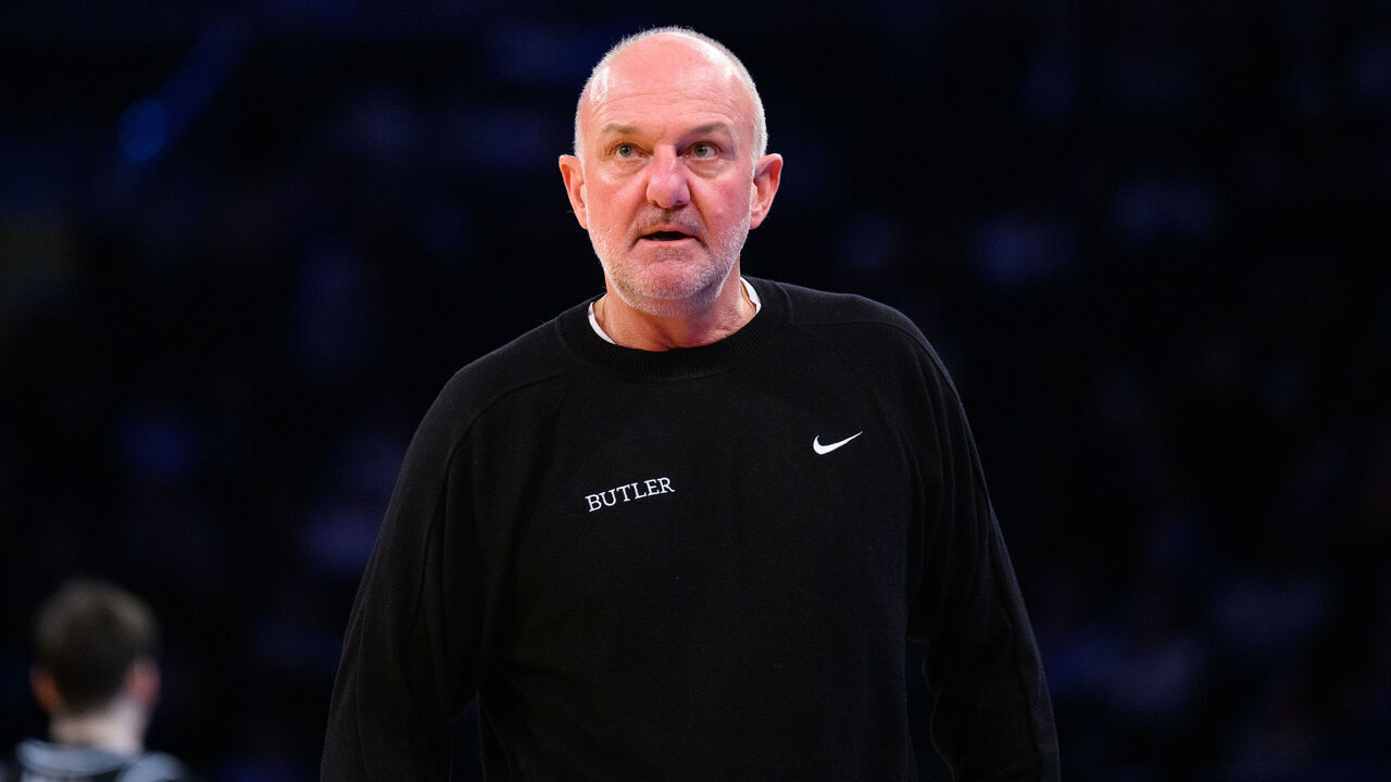NEW YORK, NY - MARCH 11: Butler Bulldogs head coach Thad Matta on the sidelines during the Big East Tournament men's college basketball game between the Butler Bulldogs and Providence Friars on March 11, 2026, at Madison Square Garden in New York, NY.