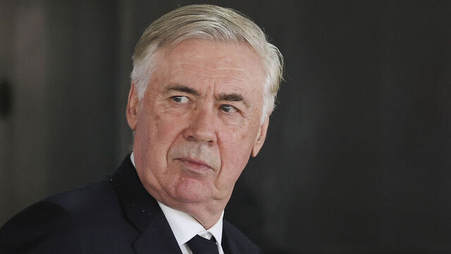 Brazil national team coach Carlo Ancelotti reacts after leaving a meeting with Brazil's President Luiz Inacio Lula da Silva at the Planalto Palace in Brasilia on January 26, 2026.