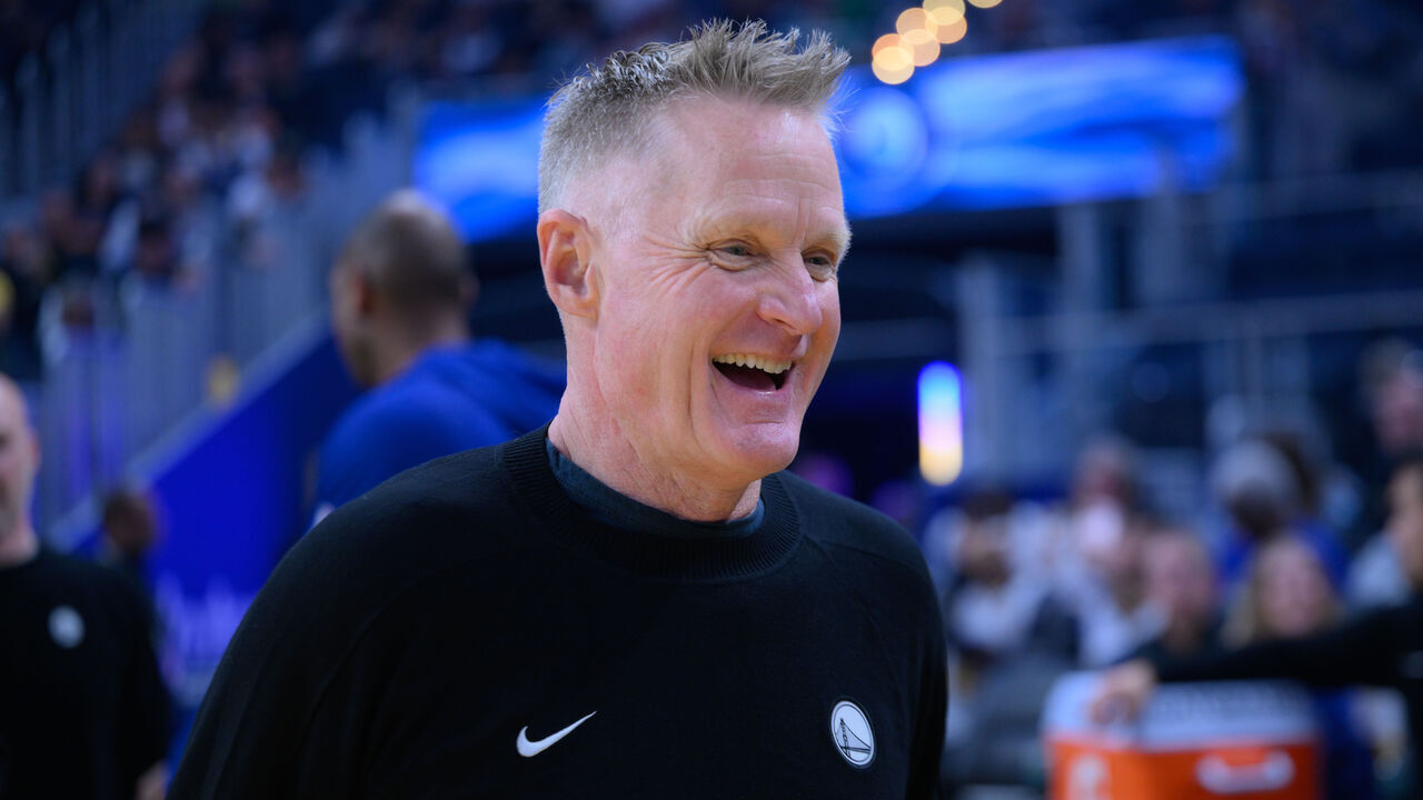 SAN FRANCISCO, CALIFORNIA - MARCH 13: Head coach Steve Kerr of Warriors is seen before the NBA game 34 between Minnesota Timberwolves and Golden State Warriors in San Francisco at Chase Center on March 13, 2026 in San Francisco, California, United States.