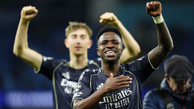 Real Madrid's Vinicius Junior after the UEFA Champions League match at the Etihad Stadium, Manchester. Picture date: Tuesday March 17, 2026.