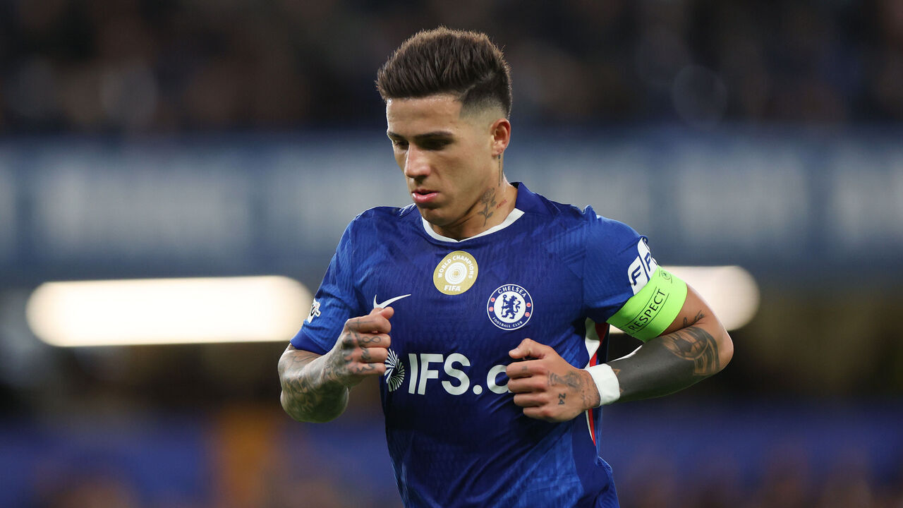 LONDON, ENGLAND - MARCH 17: Enzo Fernandez of Chelsea during the UEFA Champions League 2025/26 Round of 16 Second Leg match between Chelsea FC and Paris Saint-Germain FC at Stamford Bridge on March 17, 2026 in London, England.