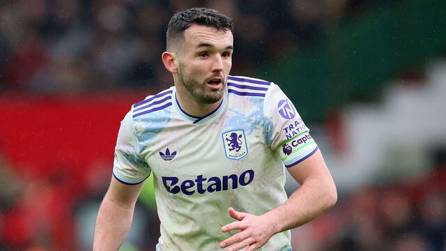 MANCHESTER, ENGLAND - MARCH 15: John McGinn of Aston Villa running during the Premier League match between Manchester United and Aston Villa at Old Trafford on March 15, 2026 in Manchester, England.