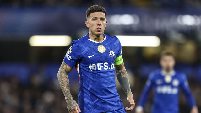 LONDON, ENGLAND - MARCH 17: Enzo Fernández of Chelsea during the UEFA Champions League 2025/26 Round of 16 Second Leg match between Chelsea FC and Paris Saint-Germain FC at Stamford Bridge on March 17, 2026 in London, England.