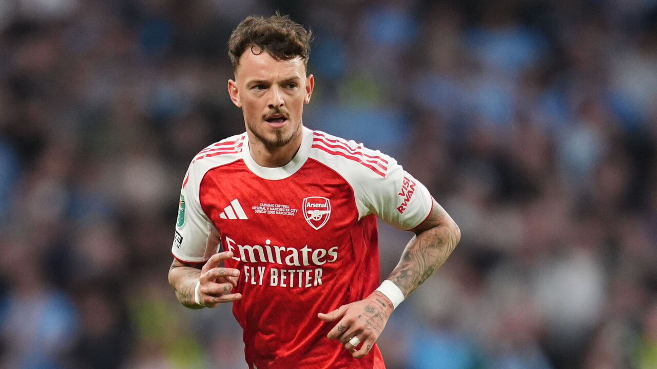 Arsenal's Ben White during the Carabao Cup Final at Wembley Stadium, London. Picture date: Sunday March 22, 2026.